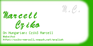 marcell cziko business card