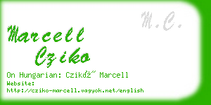 marcell cziko business card